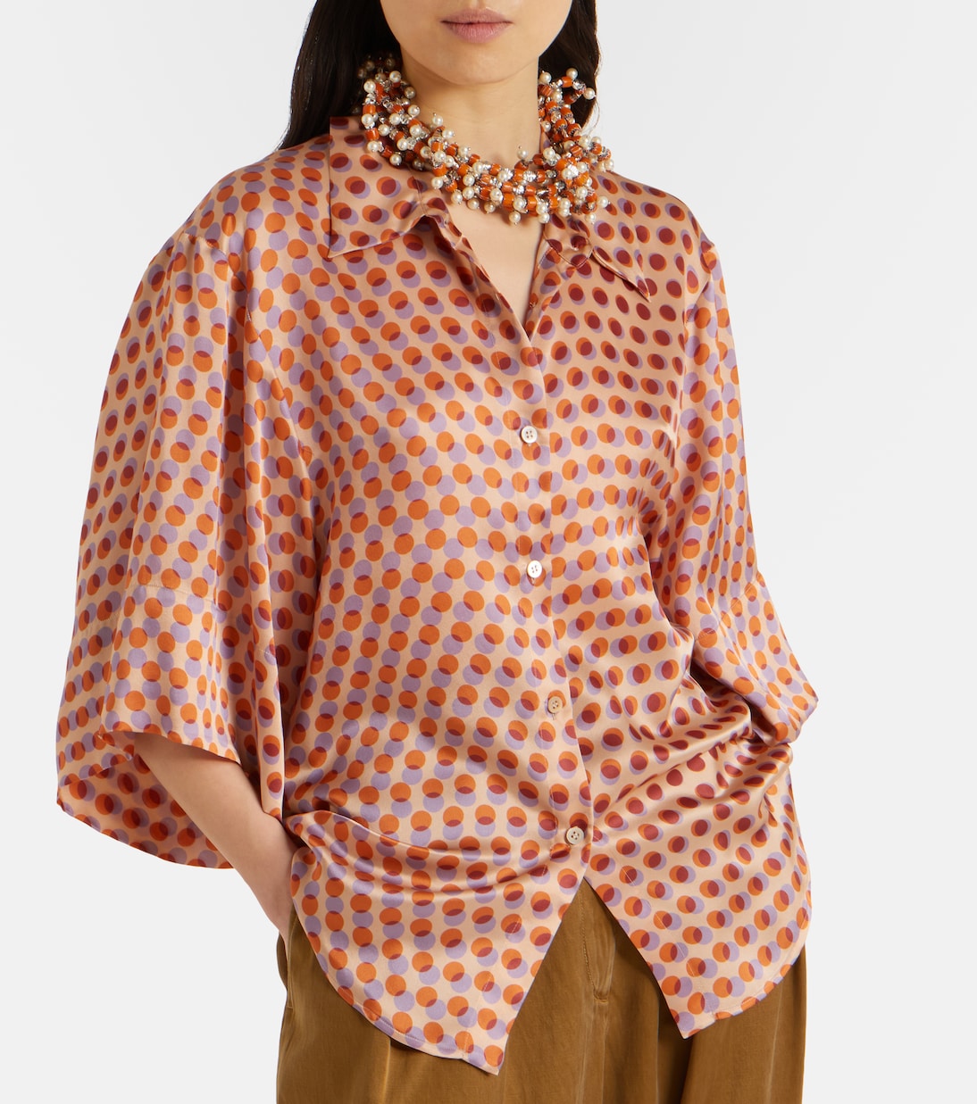 Polka-dot silk shirt | Dries Van Noten