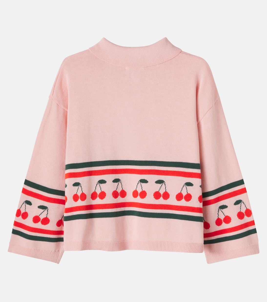 Cherries embroidered cotton sweater | Tinycottons