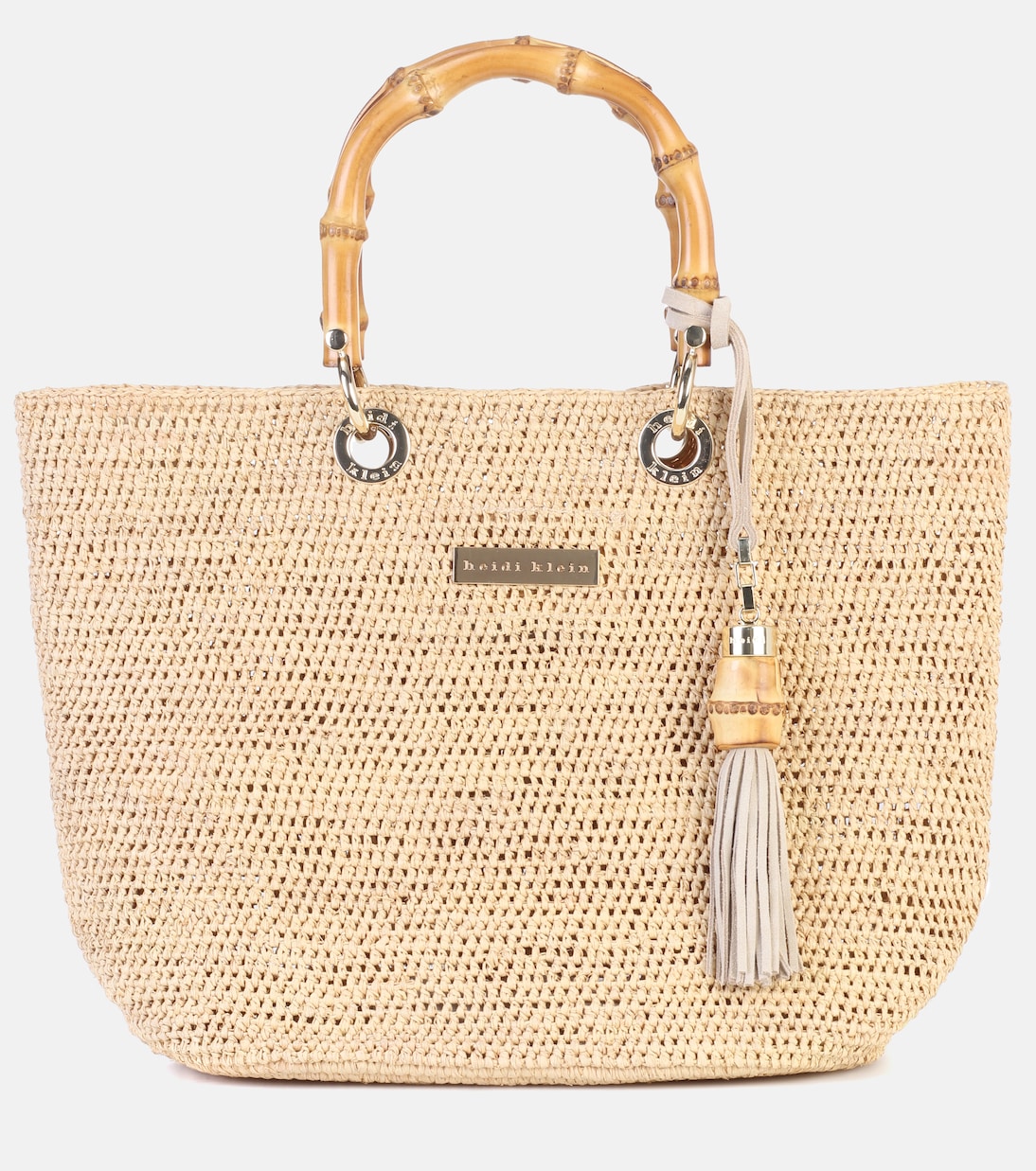 Borsa Savannah Bay Mini in rafia e bambù | Heidi Klein