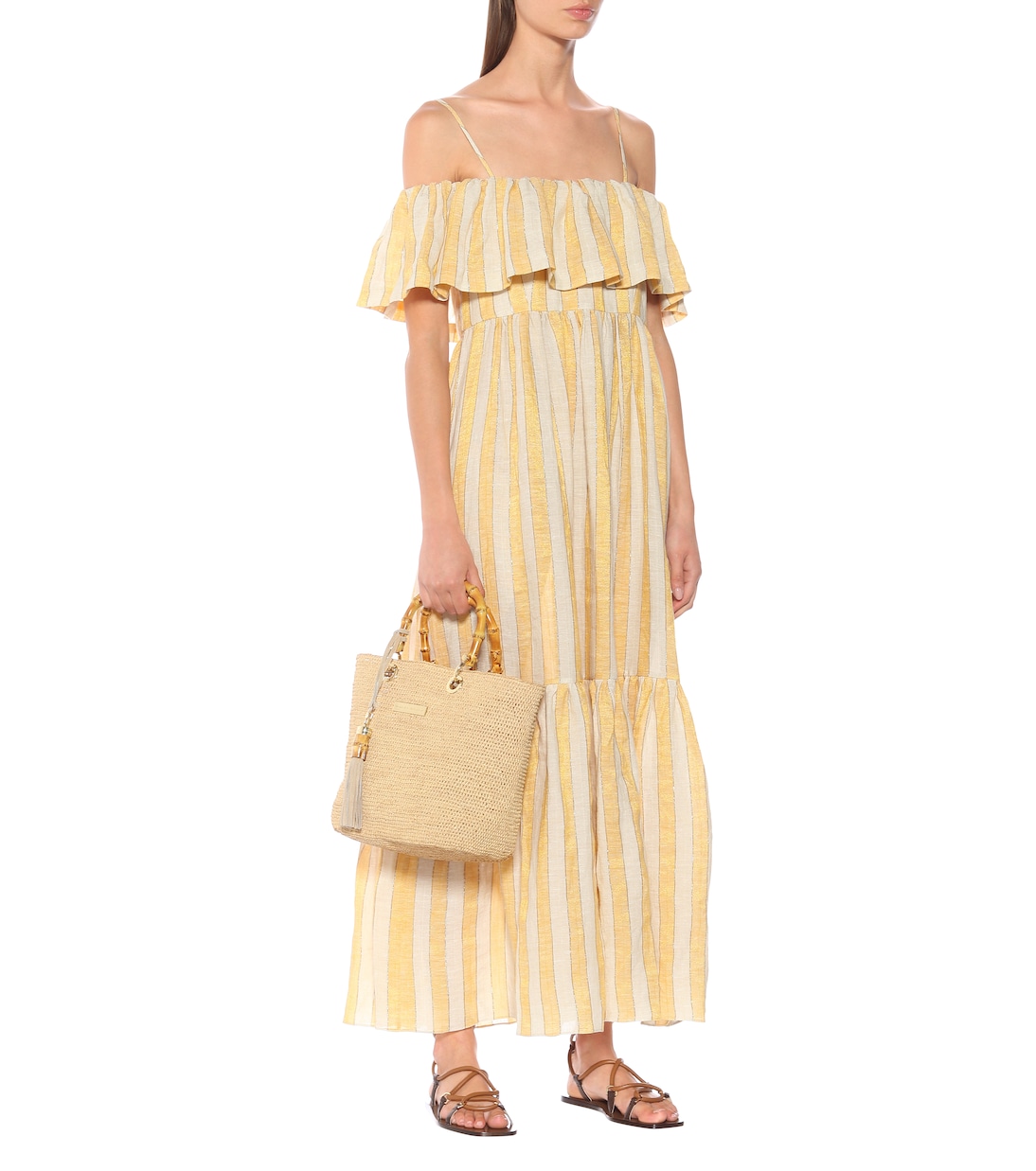 Borsa Savannah Bay Mini in rafia e bambù | Heidi Klein