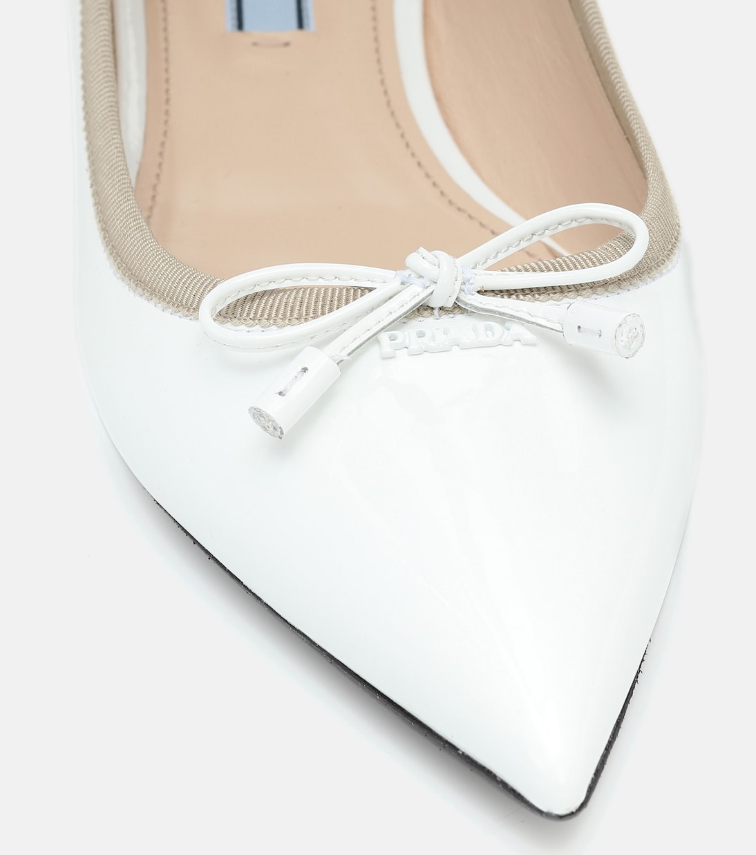 Ballerine in vernice con fiocco | Prada