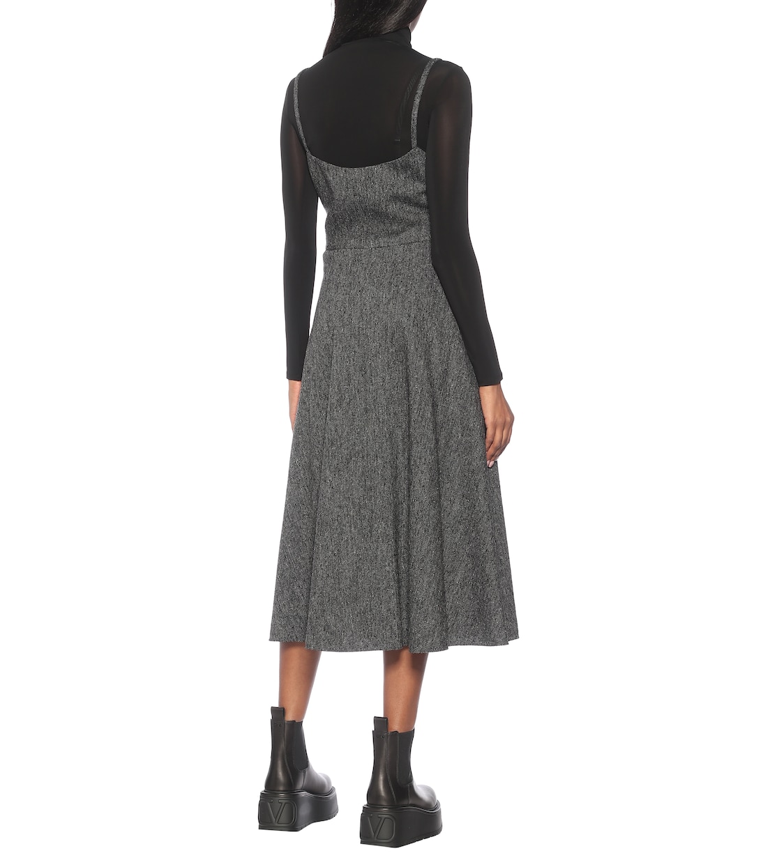 Valentino – Robe midi en laine mélangée | Valentino