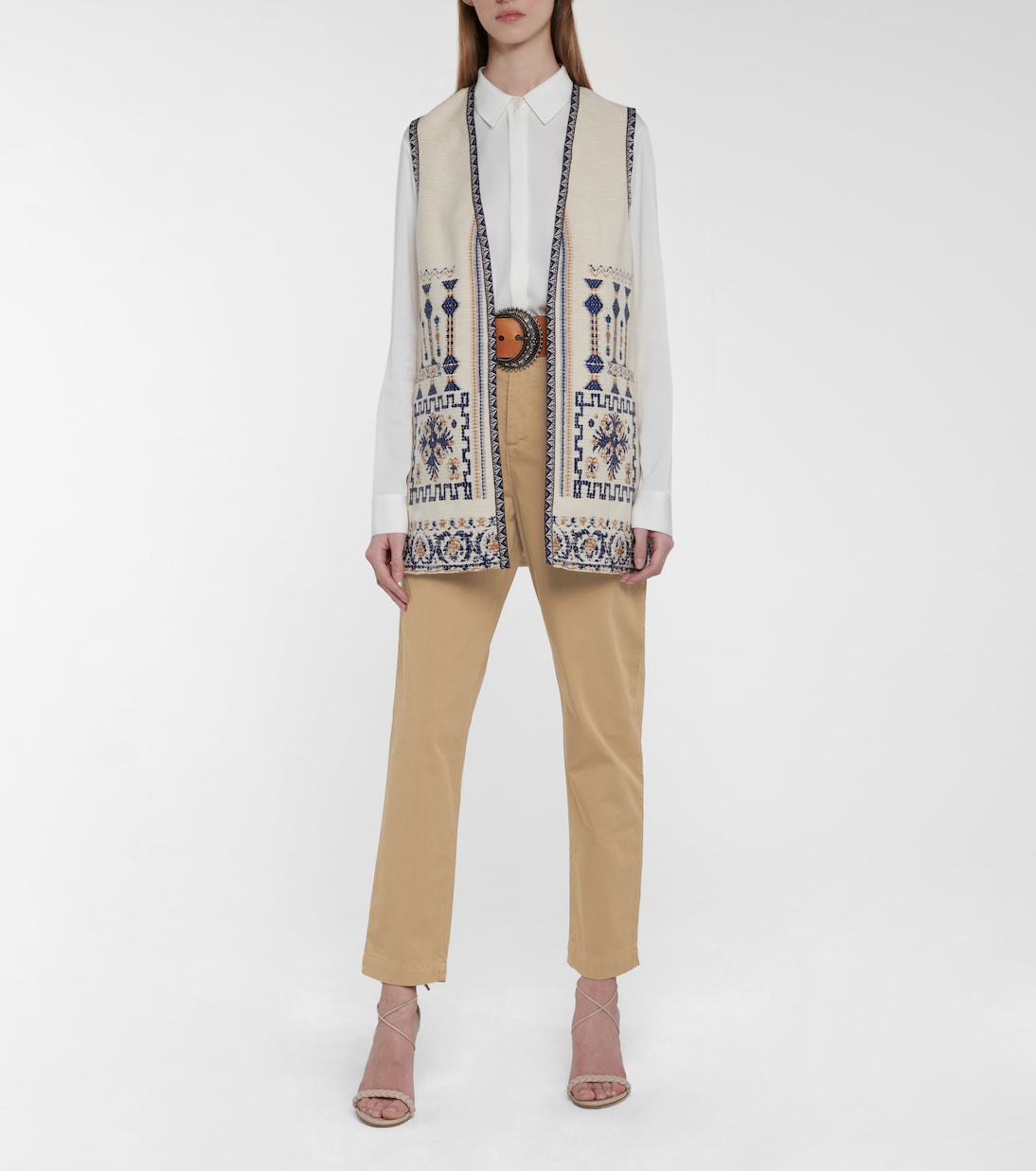 High-rise straight cotton pants | Etro