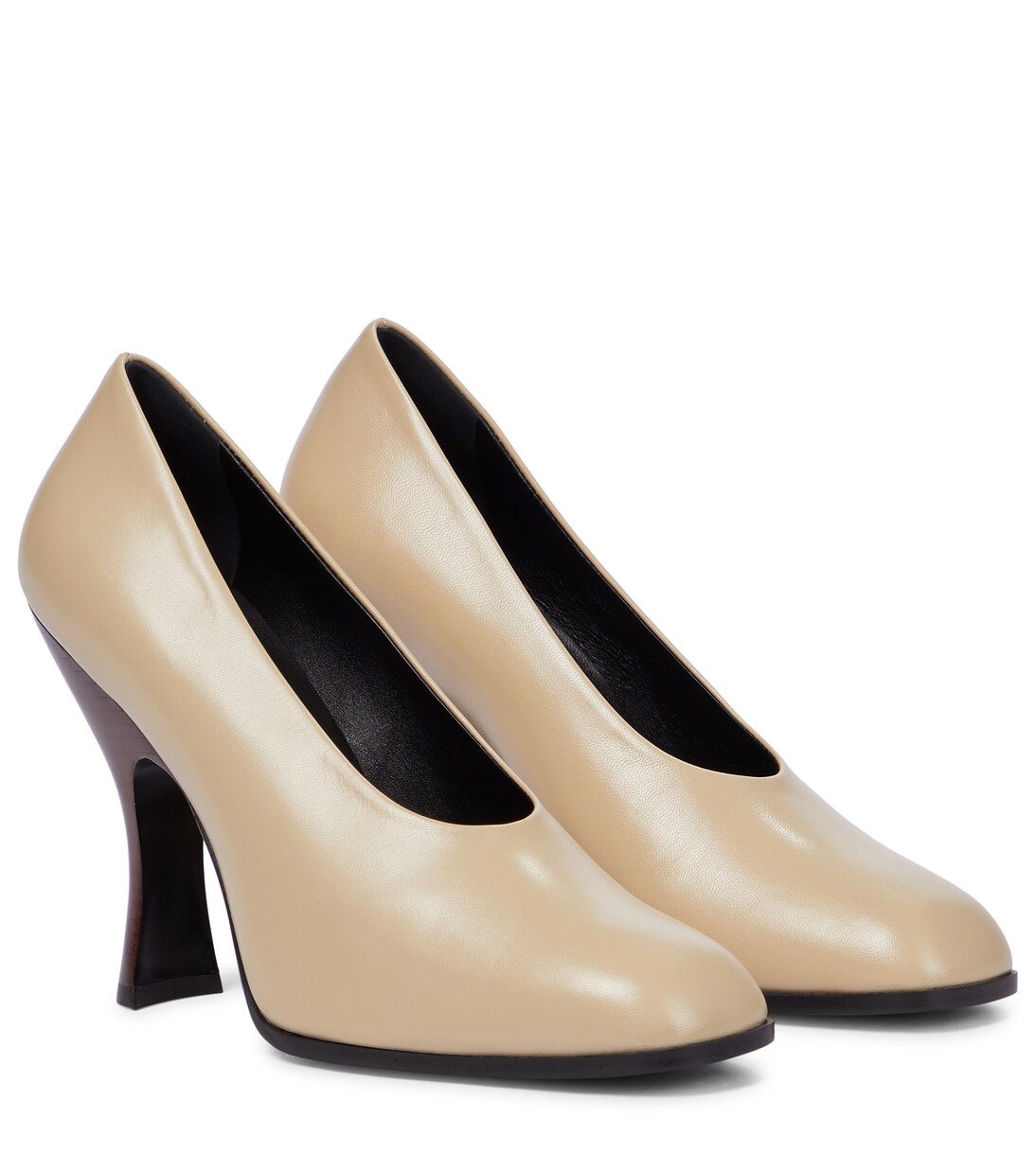 The Row Shoes Beige Kitten Heel Loafers Pumps 37 US 6.5