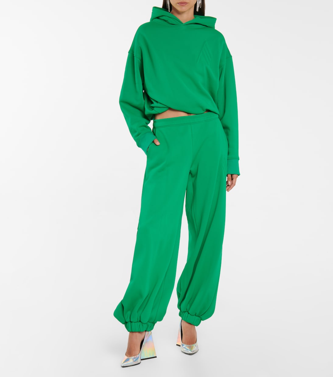 Carter cotton-blend fleece sweatpants | The Attico