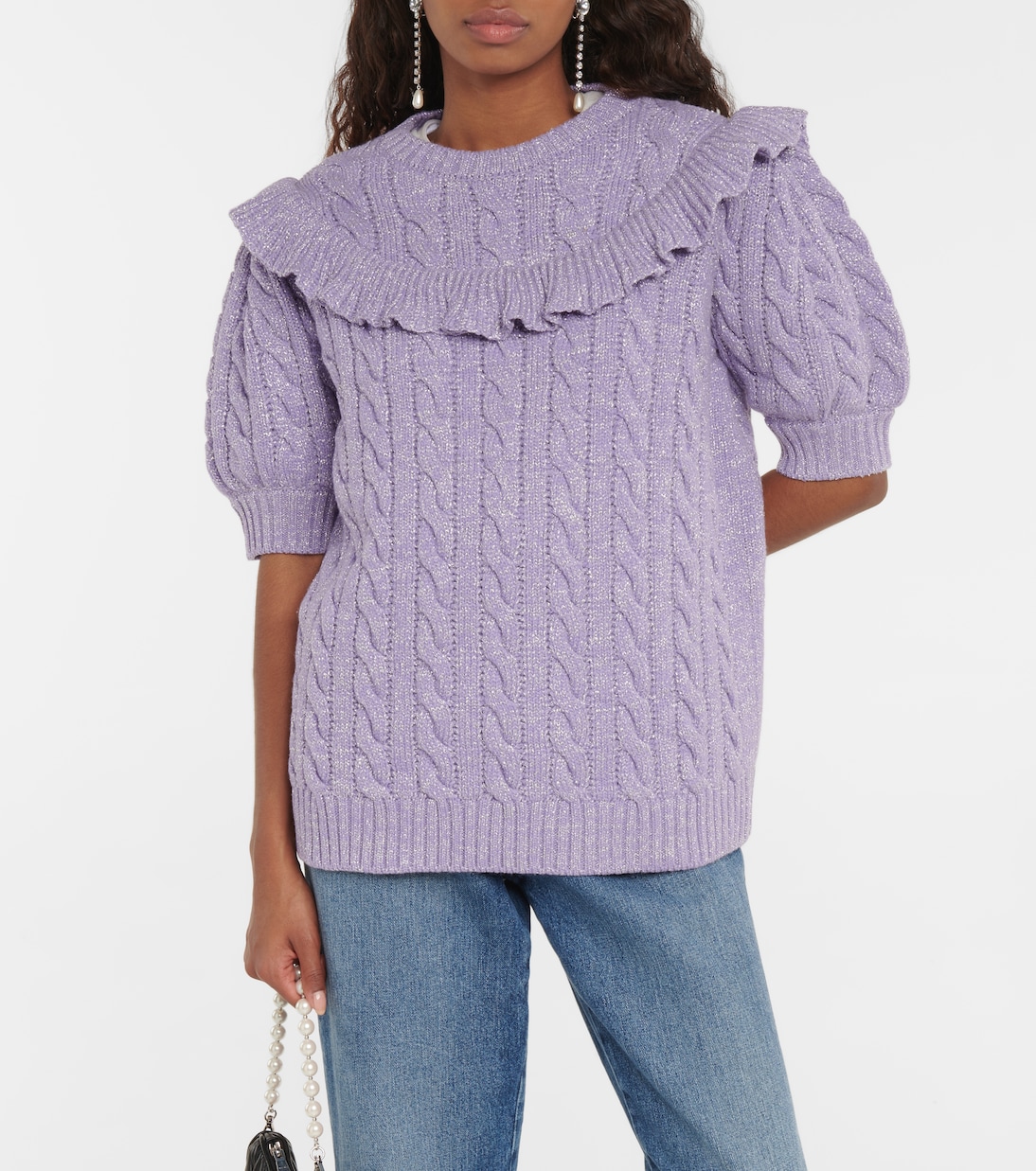 Pullover in misto lana lamé | Miu Miu