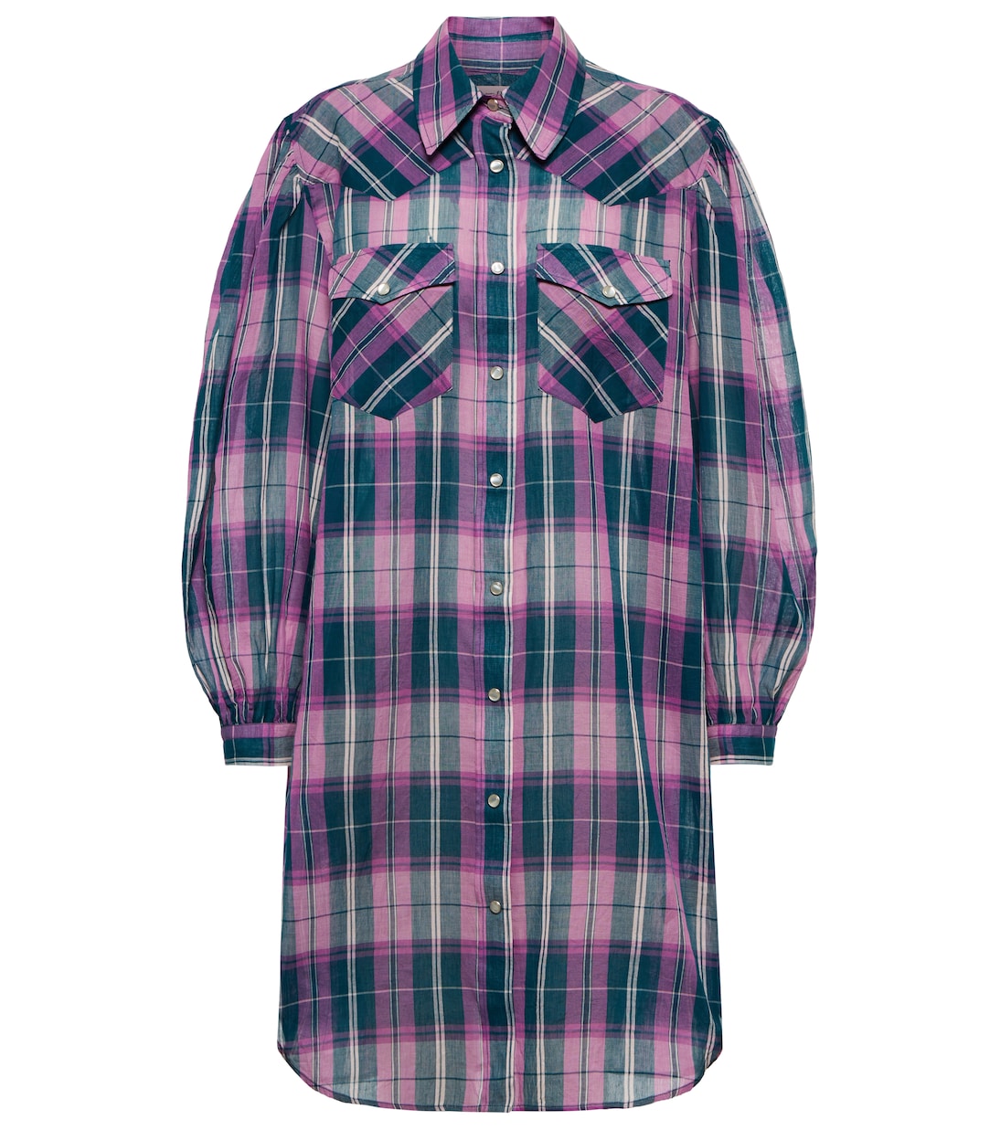 Robe chemise Britany en coton à carreaux | Marant Etoile