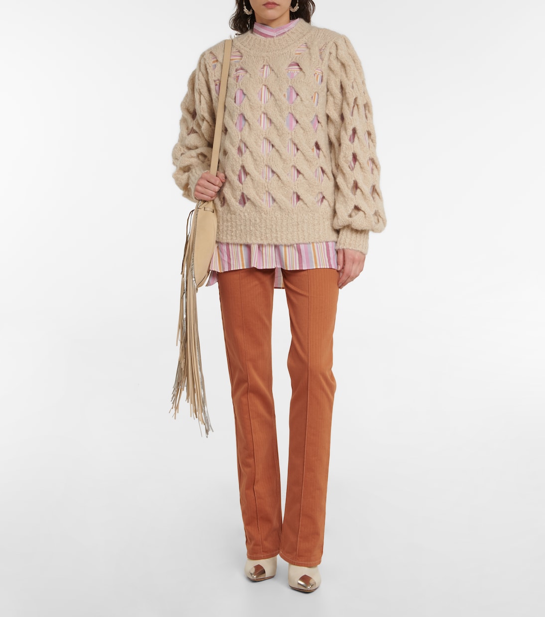 Eggie open-knit mohair wool-blend sweater | Isabel Marant
