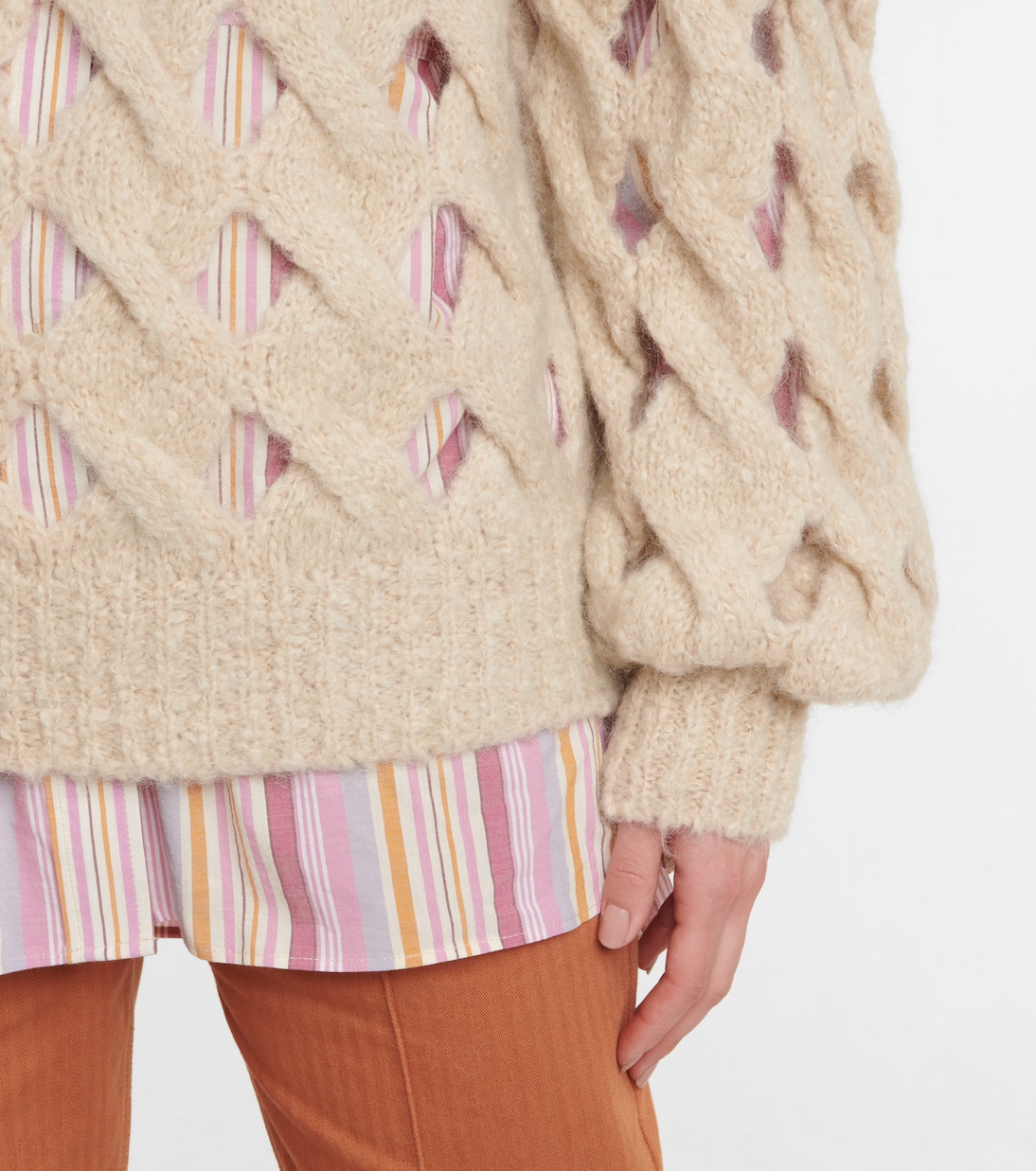 Eggie open-knit mohair wool-blend sweater | Isabel Marant