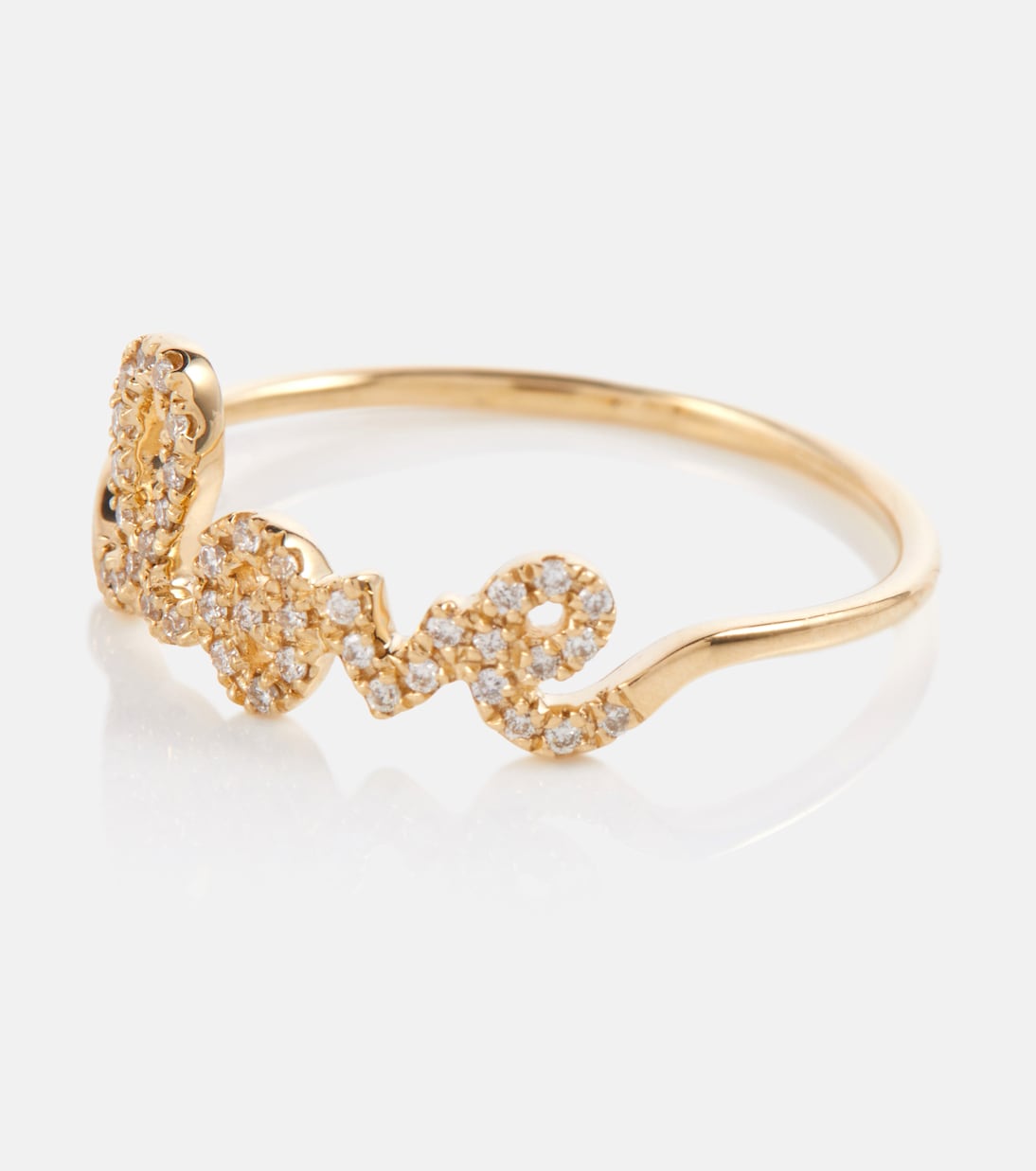 Anello in oro 14kt con diamanti, design moderno per giovani