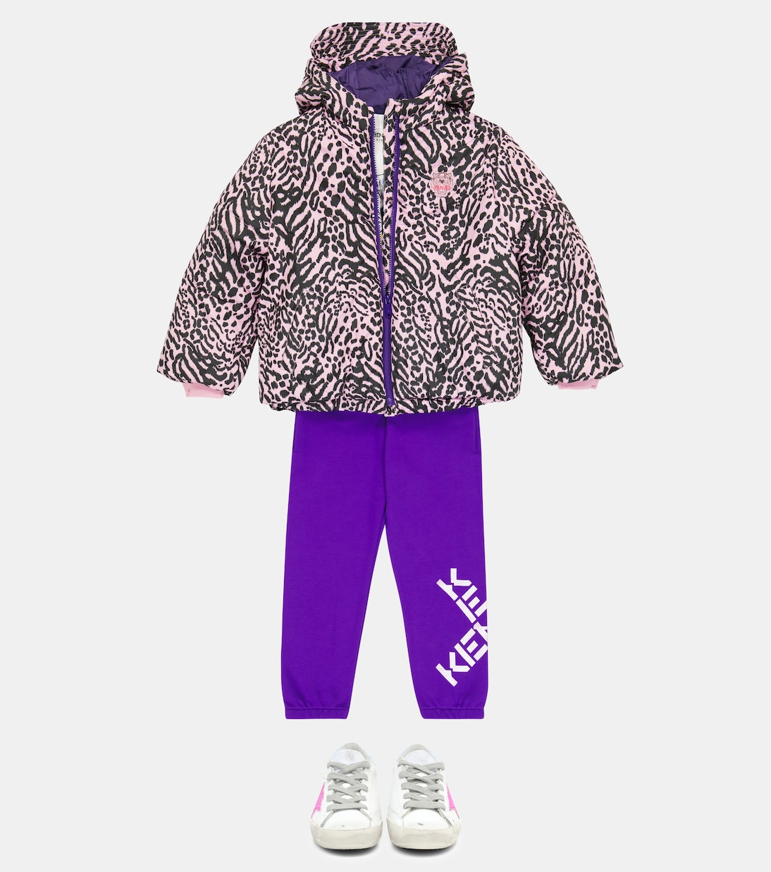 Leopard-print puffer jacket | Kenzo Kids