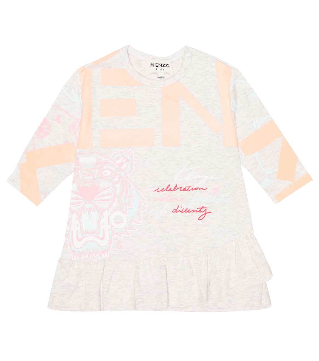 Baby ruffle-trimmed printed dress | Kenzo Kids
