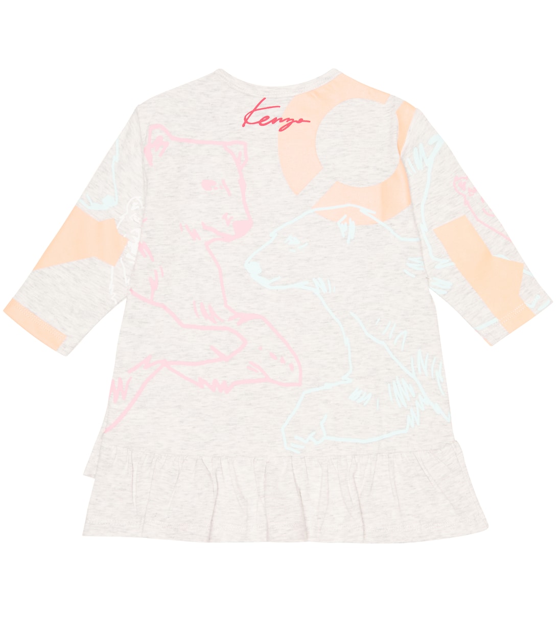Baby ruffle-trimmed printed dress | Kenzo Kids