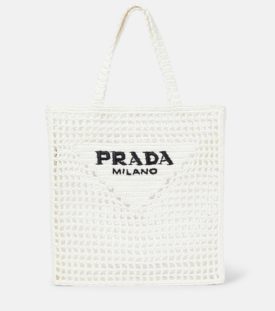 Borsa in rafia con logo | Prada