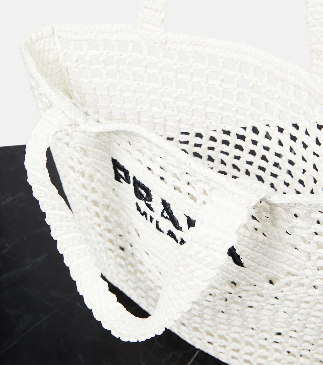 Borsa in rafia con logo | Prada