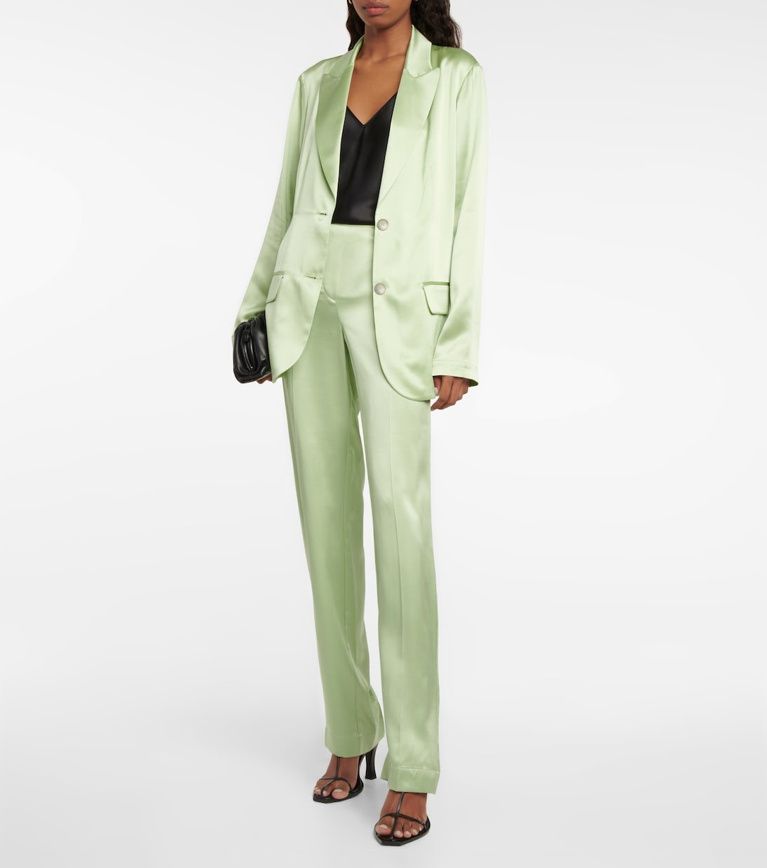 Tova straight silk satin pants | Joseph