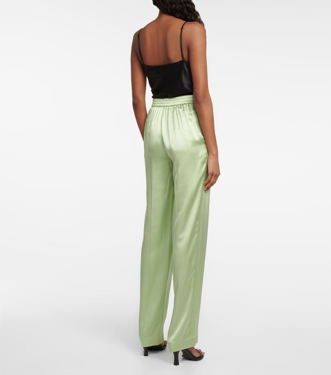 Tova straight silk satin pants | Joseph
