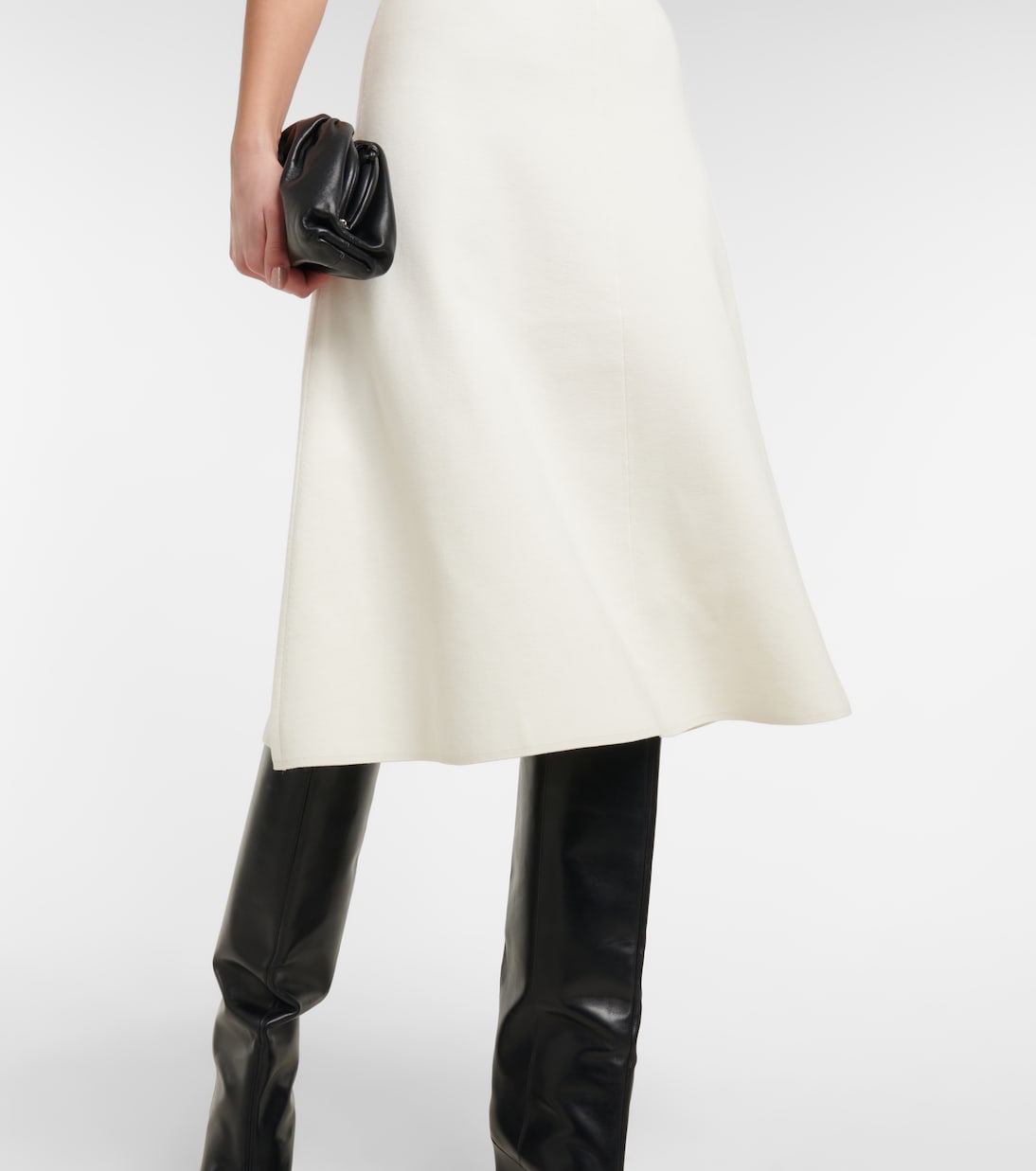 Turtleneck silk-blend midi dress | Joseph