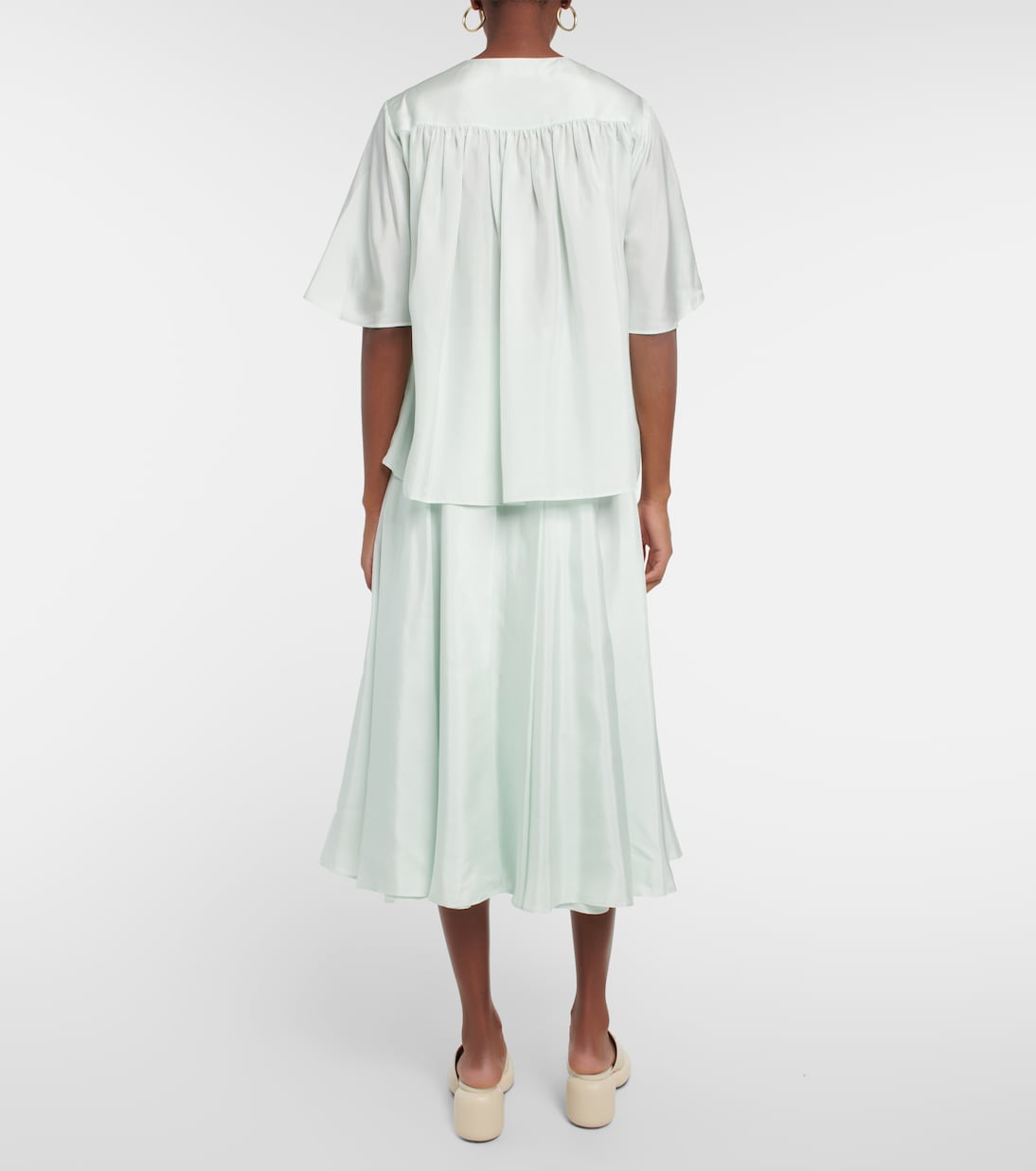 Bristow gathered silk blouse | Joseph