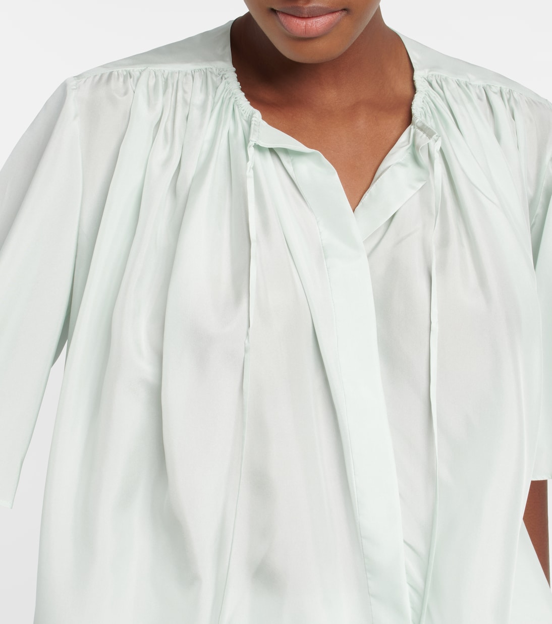 Bristow gathered silk blouse | Joseph