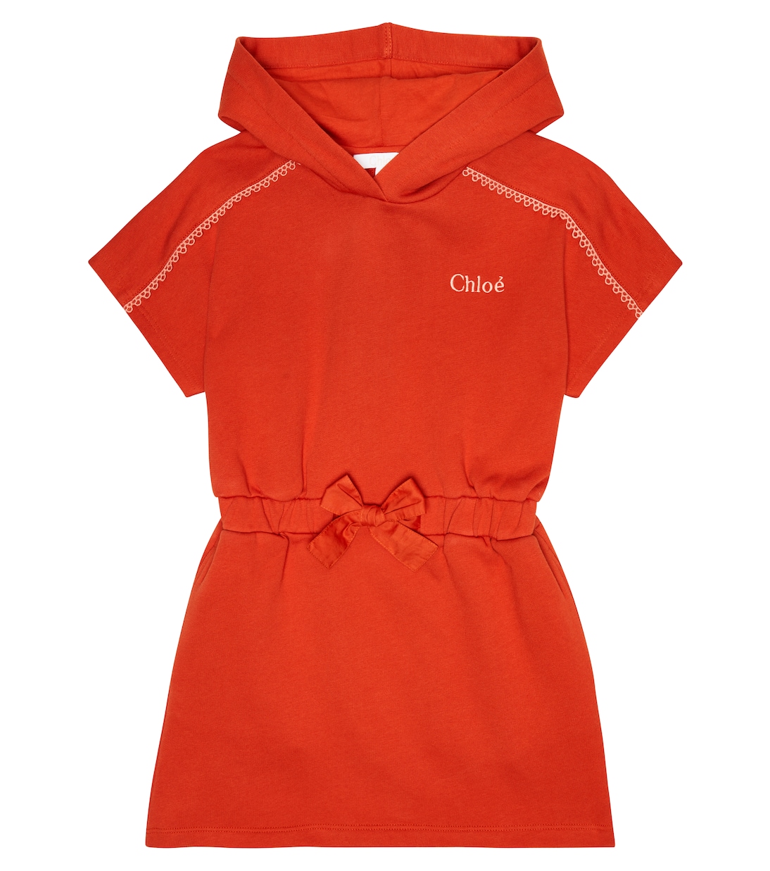 Miniabito in cotone con cappuccio | Chloé Kids