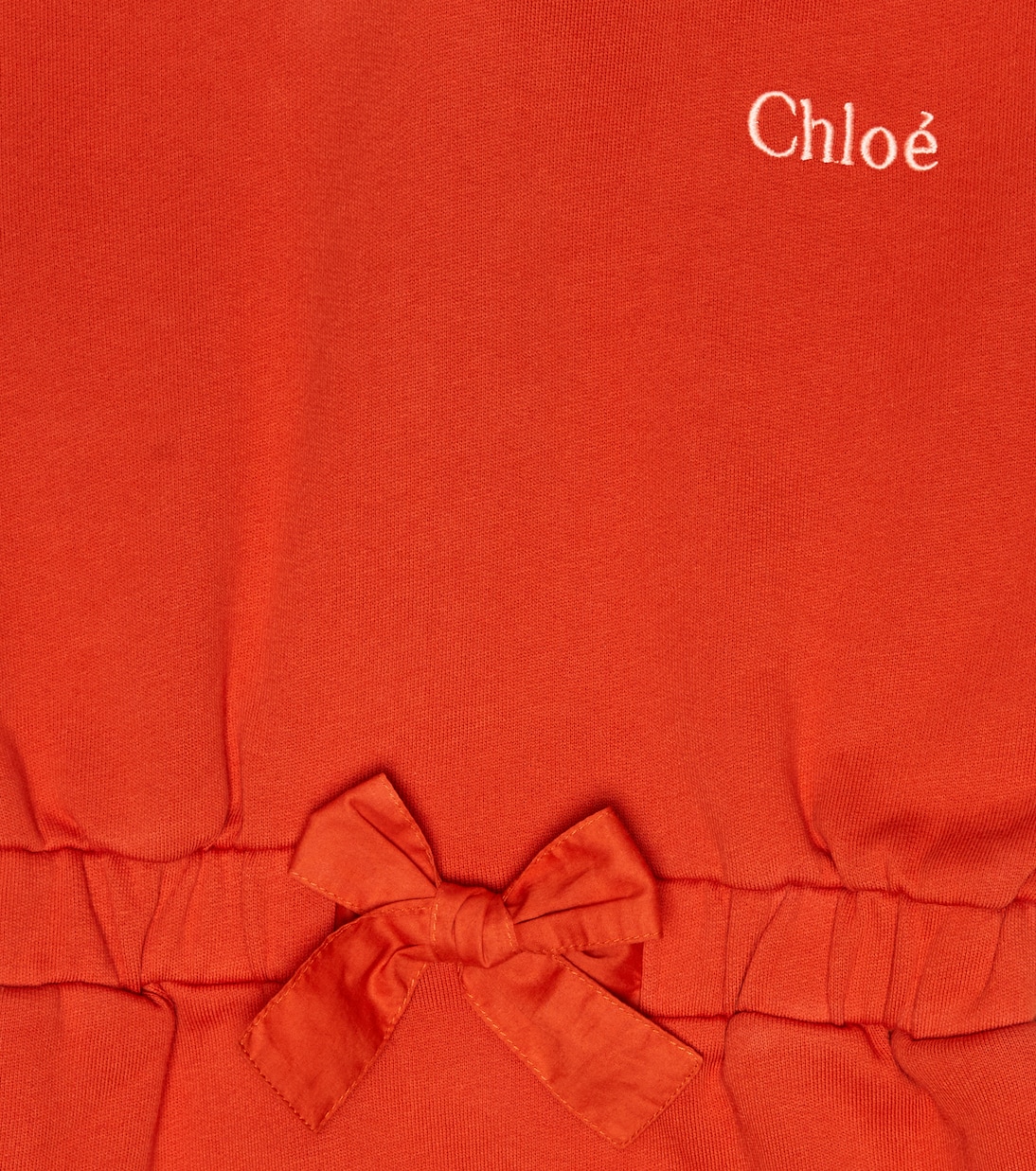 Miniabito in cotone con cappuccio | Chloé Kids