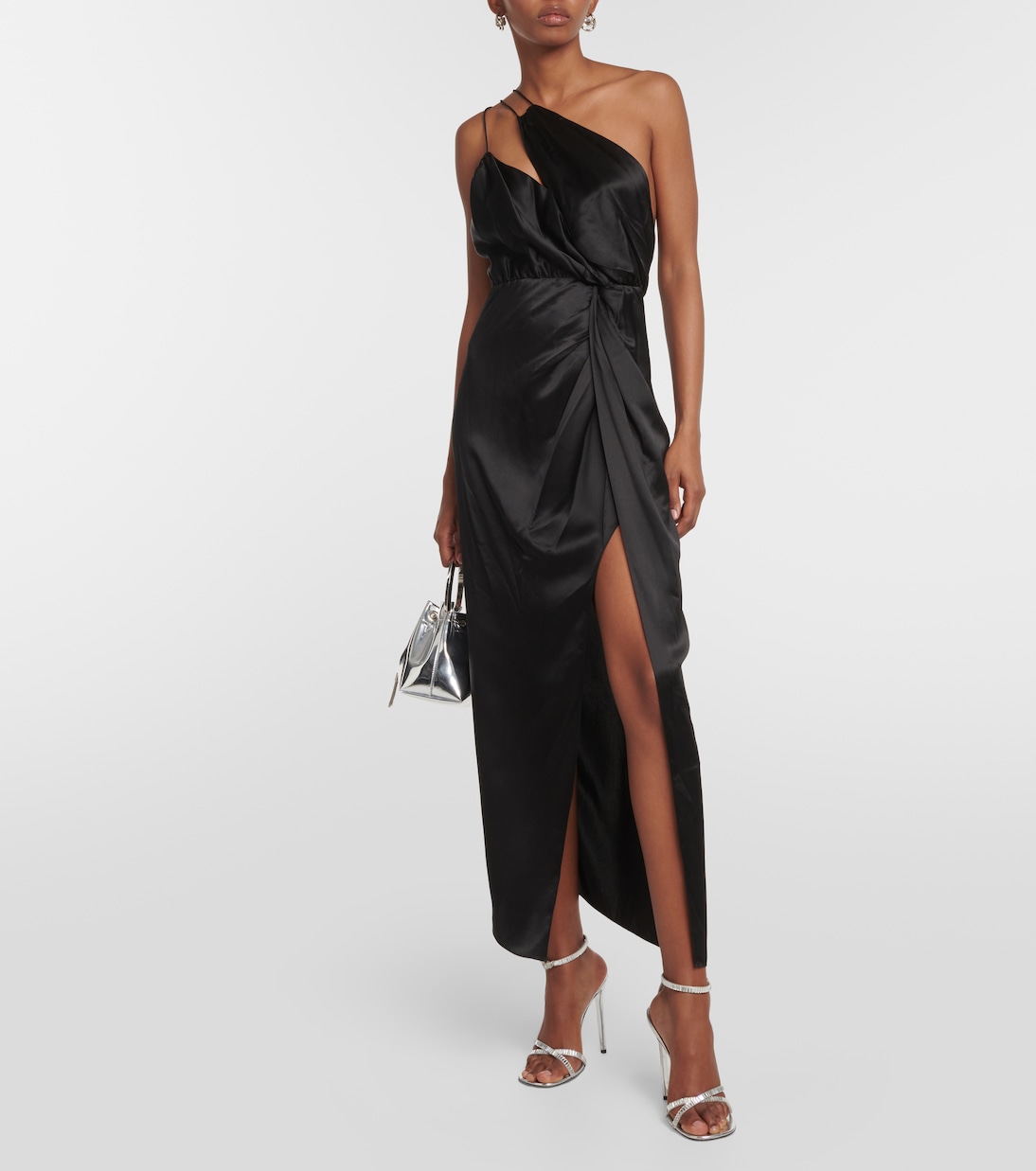 One-Shoulder-Midikleid aus Seide | The Sei