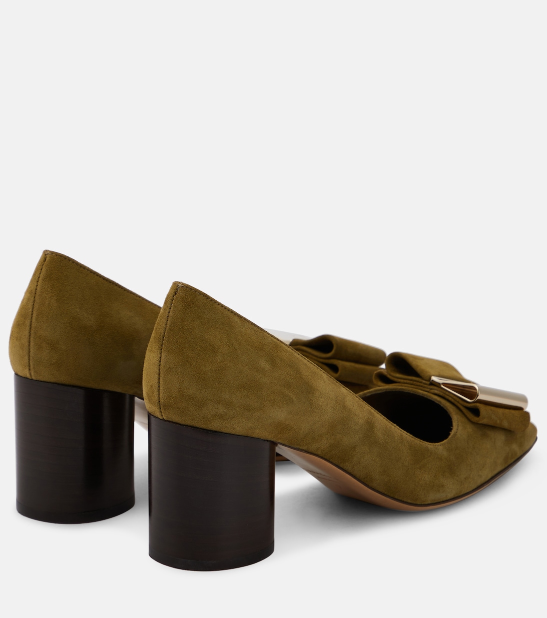 Verzierte Pumps Double Bow aus Leder | Ferragamo