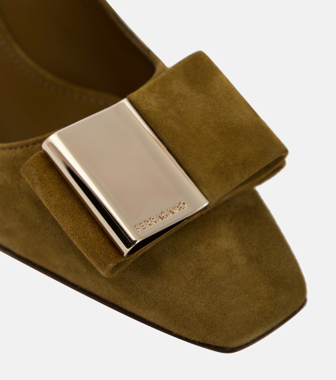 Verzierte Pumps Double Bow aus Leder | Ferragamo