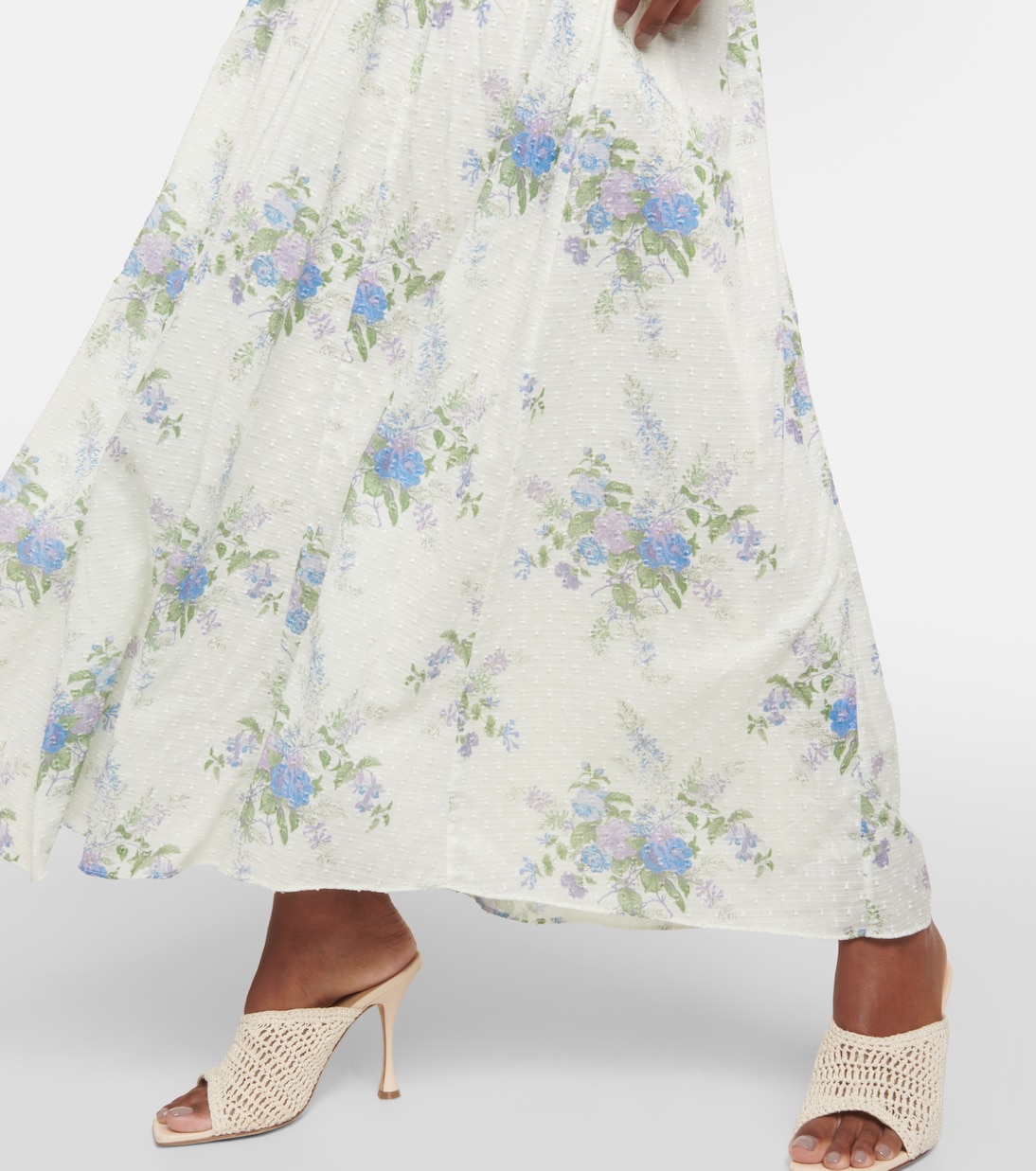 Bello shirred cotton maxi dress | LoveShackFancy