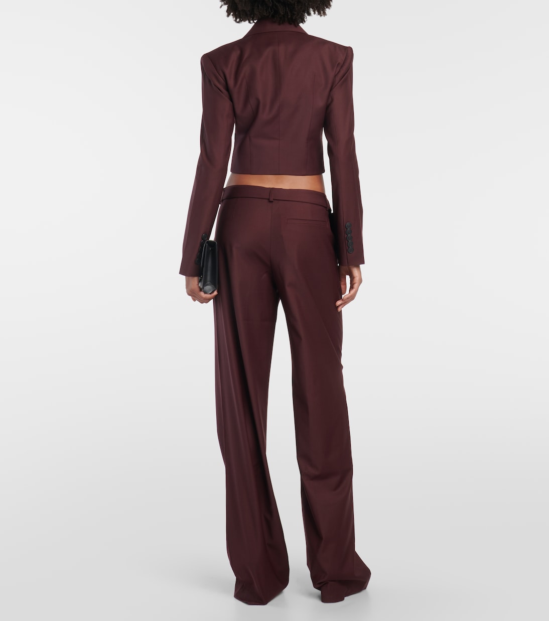 Sylvia mid-rise straight wool pants | Aya Muse