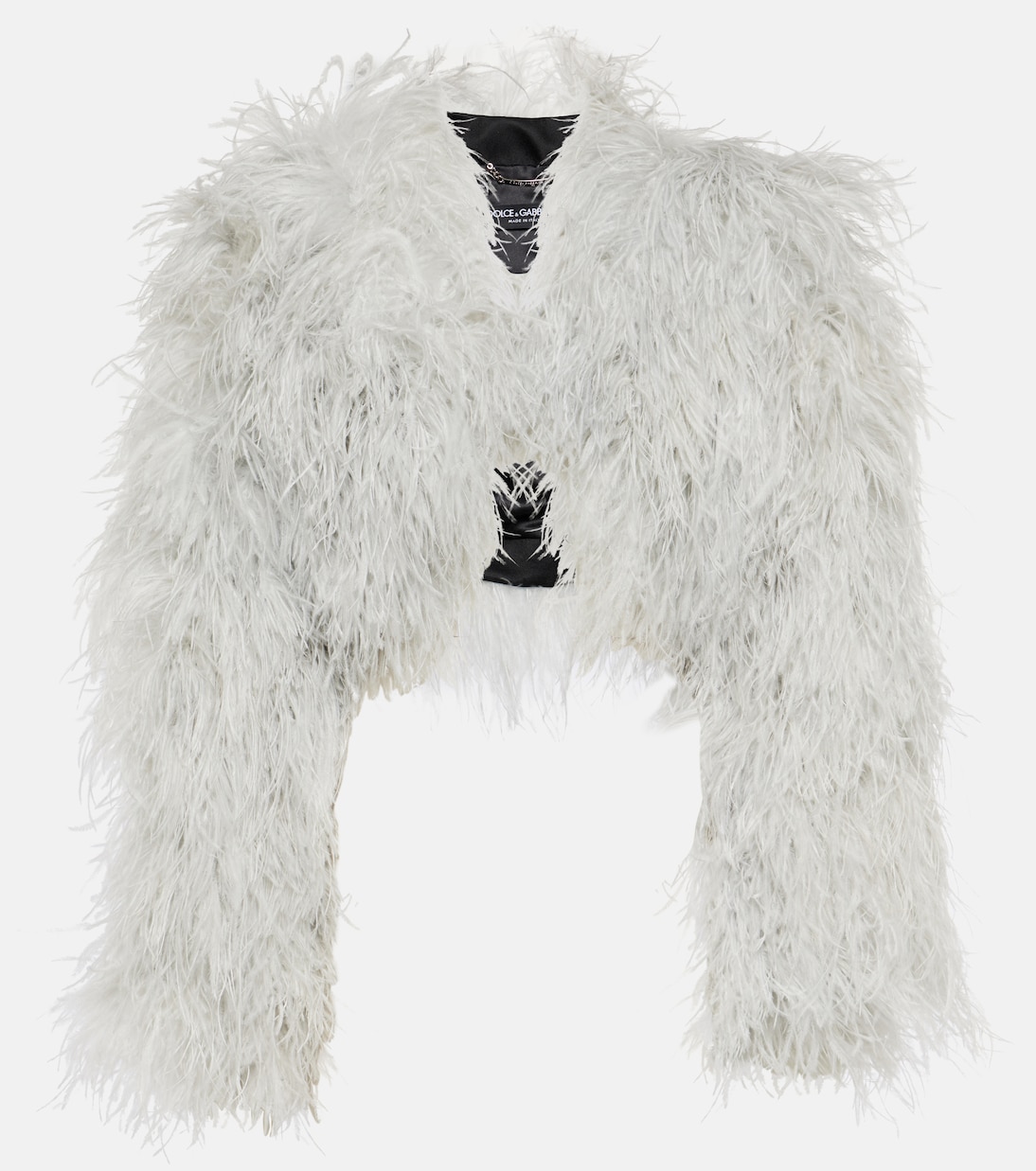Cropped-Jacke aus Federn | Dolce&Gabbana