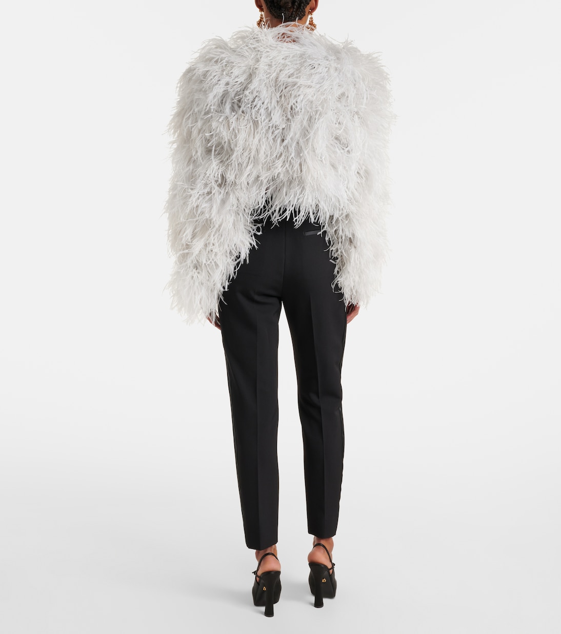 Cropped-Jacke aus Federn | Dolce&Gabbana