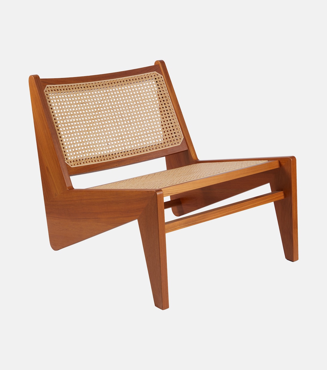 Sedia Kangaroo in teak e paglia | Cassina