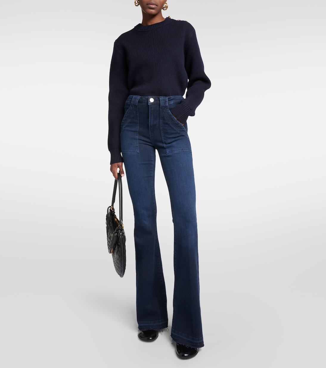 Jeans Le High Flare Trapunto a vita alta | Frame