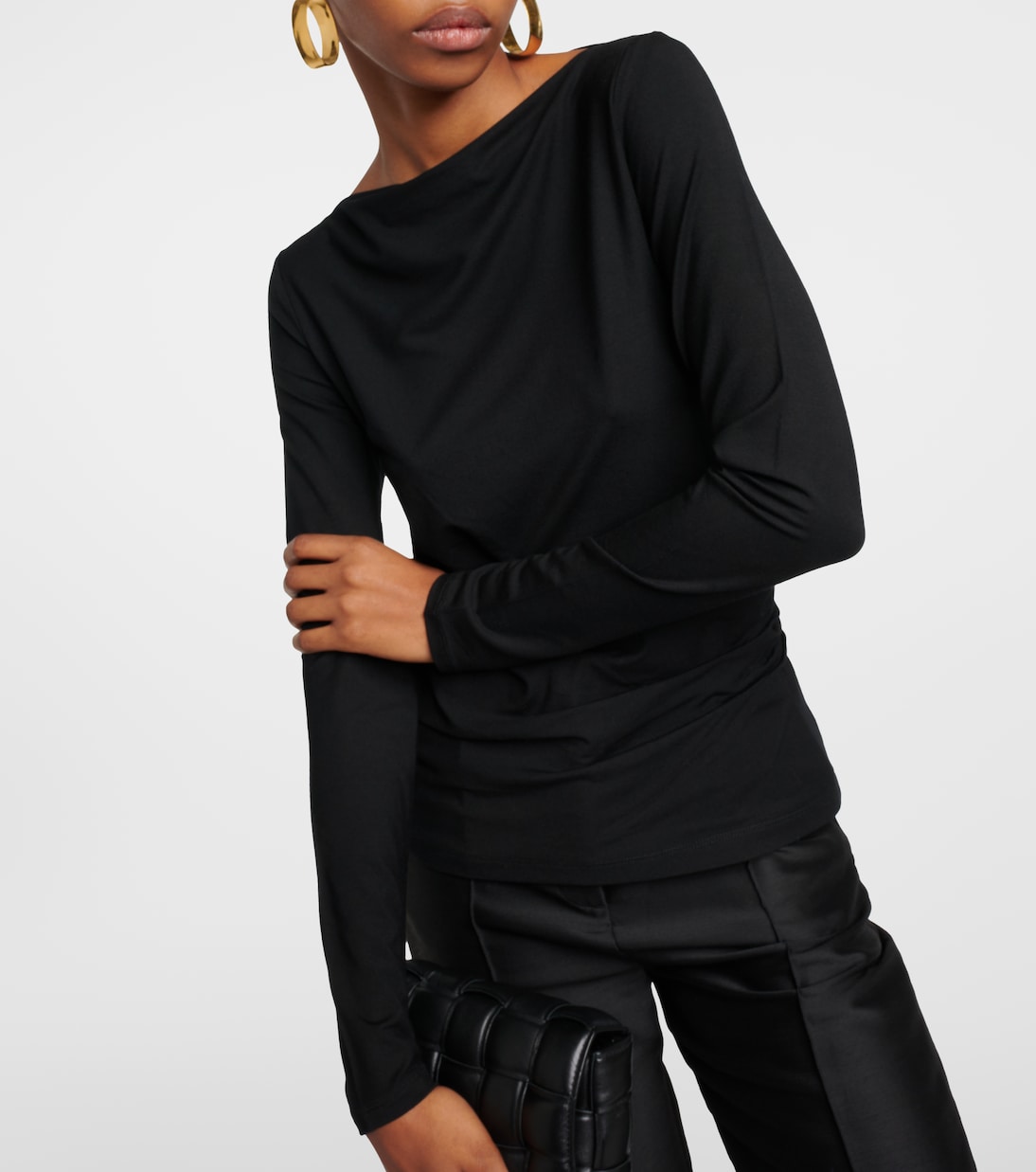 Gathered jersey top  | Vince