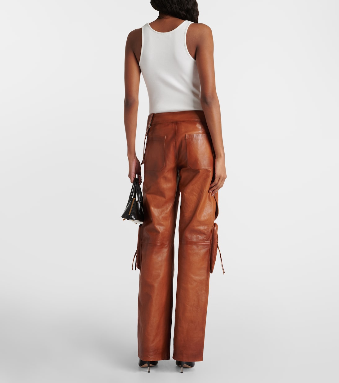 Cargohose aus Leder | Blumarine