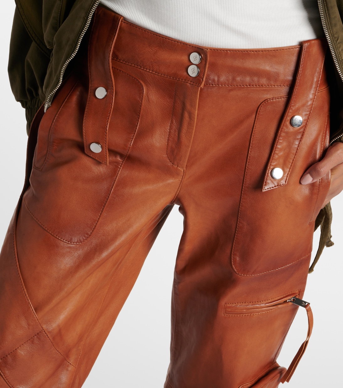Cargohose aus Leder | Blumarine