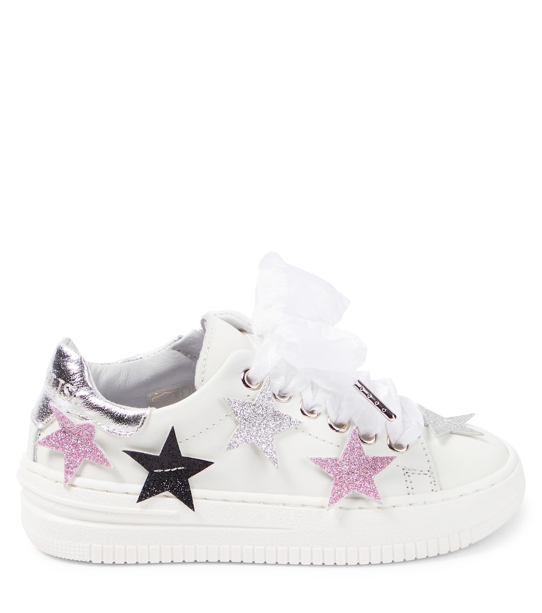 Sneakers in pelle con applicazioni | Monnalisa