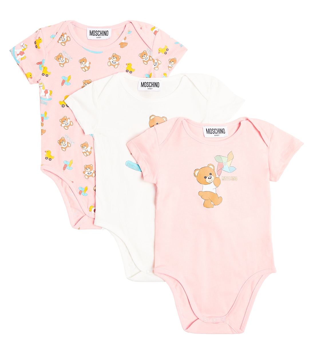 Baby - Set di 3 body in jersey di cotone | Moschino Kids
