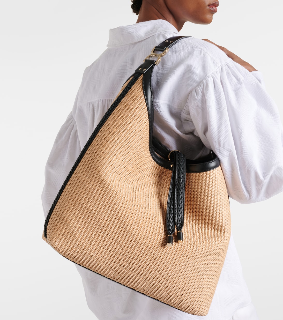 Borsa a spalla Marcie Small in rafia | Chloé