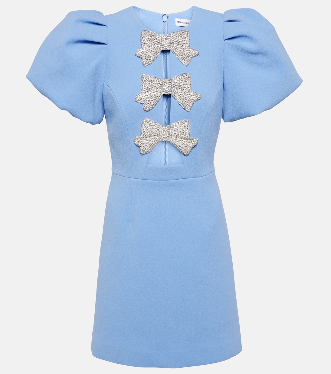 Juliana bow-embellished crêpe minidress | Rebecca Vallance