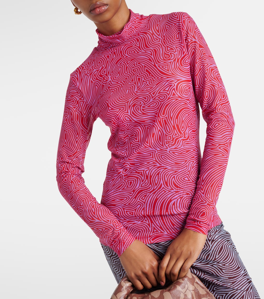 Mesh turtleneck top | Dries Van Noten