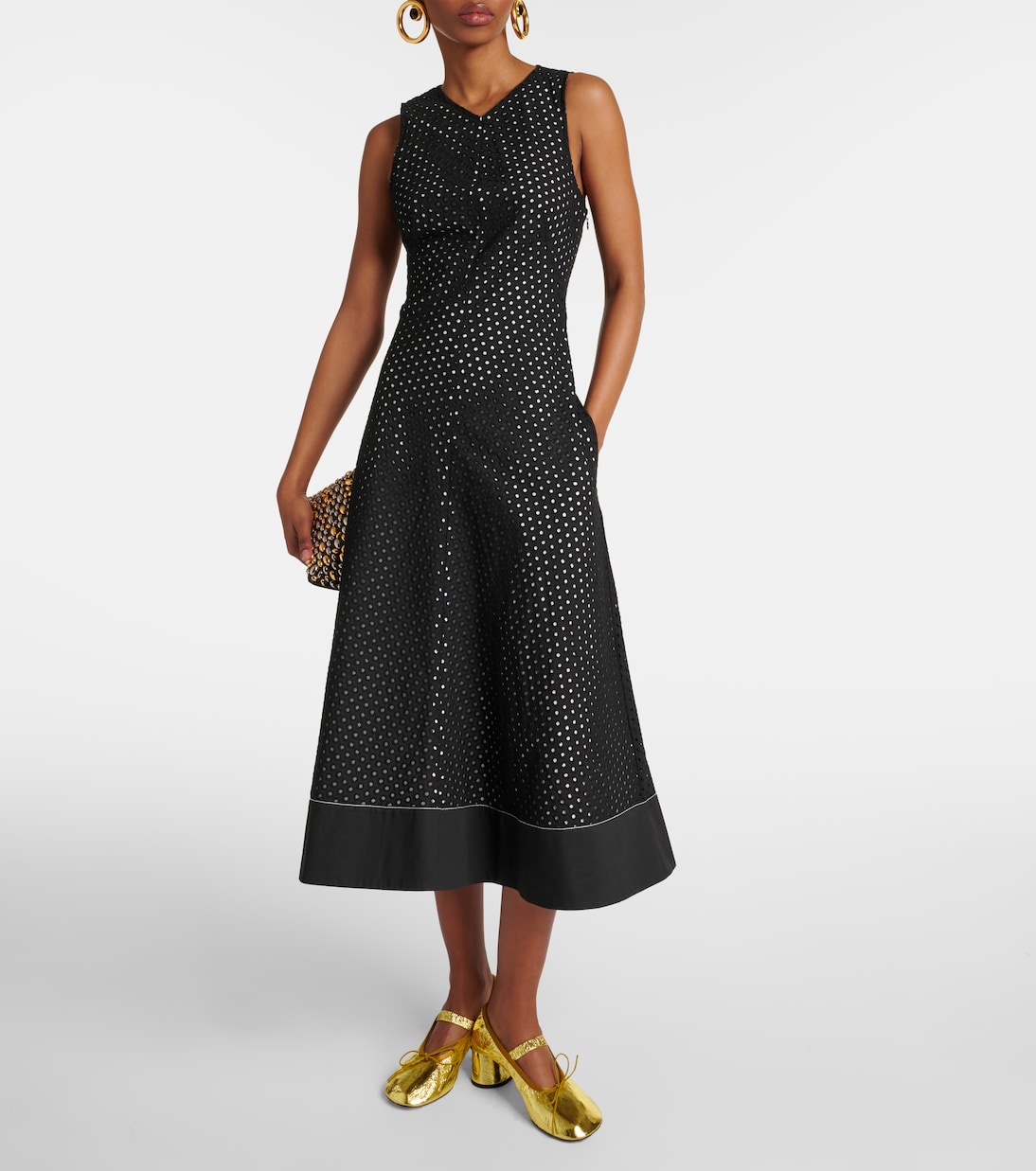 Salones Mary Jane Glove de piel metalizada | Proenza Schouler