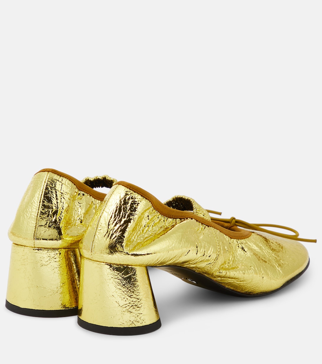 Salones Mary Jane Glove de piel metalizada | Proenza Schouler