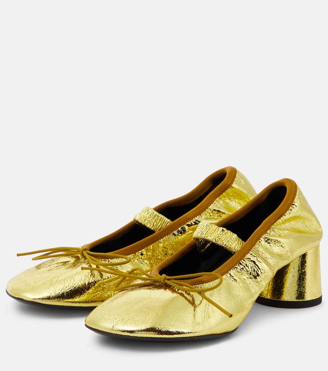 Salones Mary Jane Glove de piel metalizada | Proenza Schouler