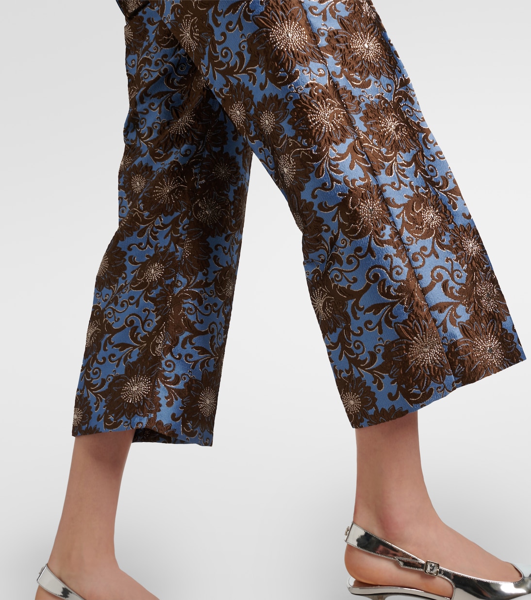 Pantalon droit Elio en jacquard à fleurs | 'S Max Mara