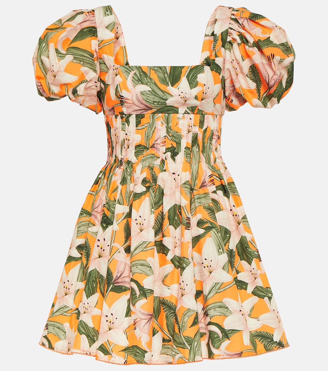 Vestido corto Caramelo Lirio de algodón | Agua by Agua Bendita