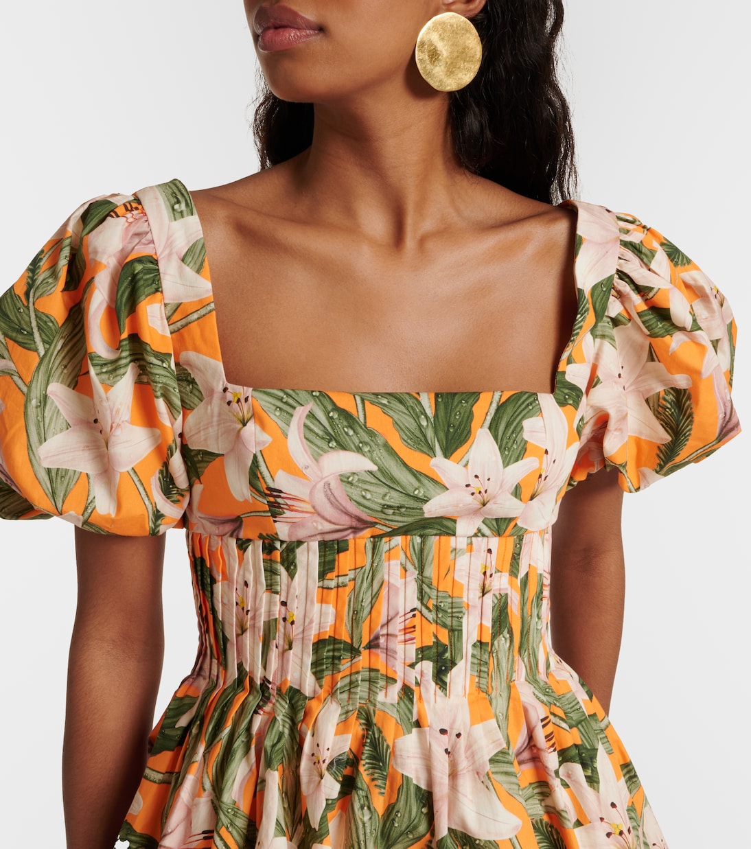 Vestido corto Caramelo Lirio de algodón | Agua by Agua Bendita