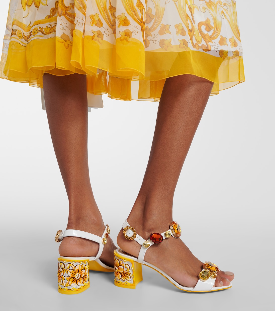 Sandales Keira en cuir verni à ornements | Dolce&Gabbana
